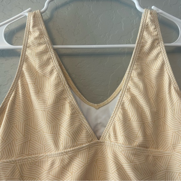 Geode swimwear yellow white geometric pattern tankini set size large - Picture 10 of 16